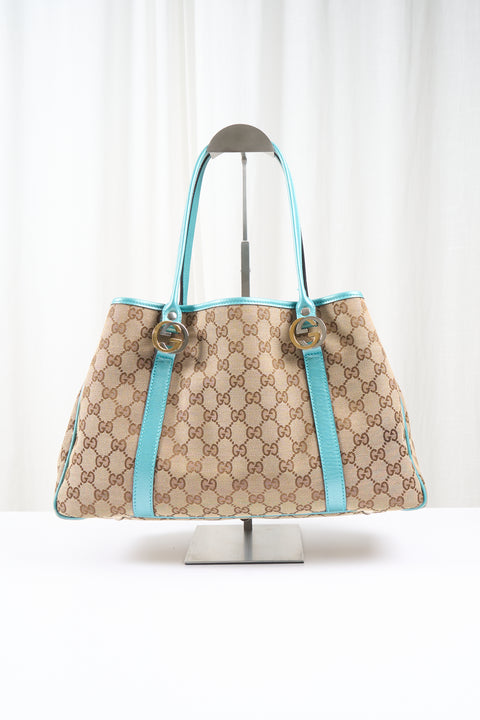 Gucci Tote Teal Bag