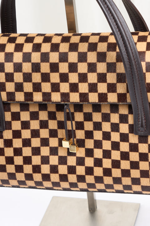 Louis Vuitton Lion Damier Pony Hair Handbag