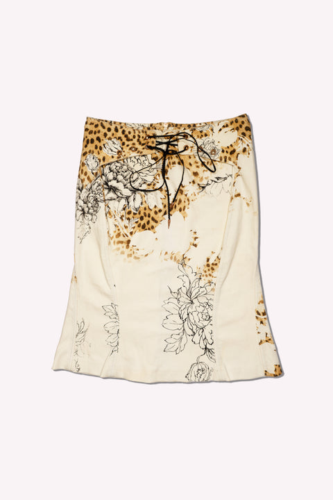 Roberto Cavalli Laced Belt Skirt