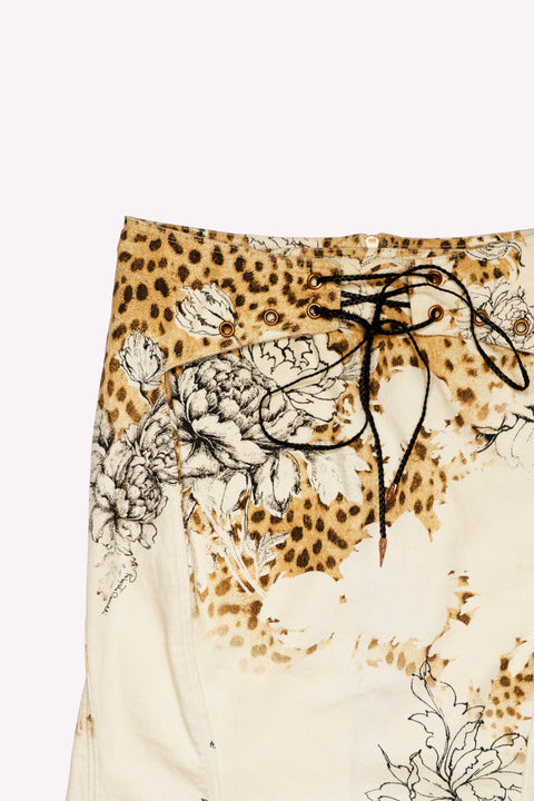 Roberto Cavalli Laced Belt Skirt