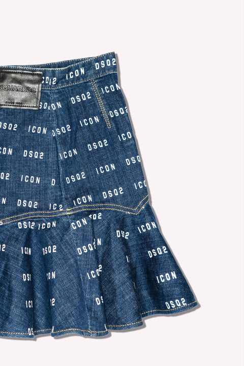 Dsquared2 Denim Logo Skirt