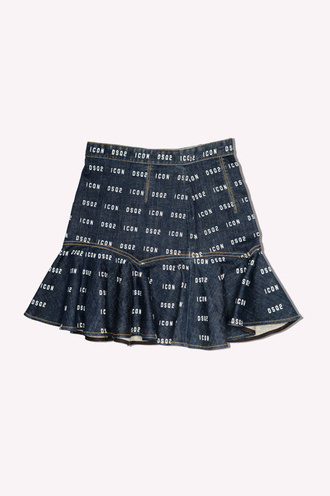Dsquared2 Denim Logo Skirt