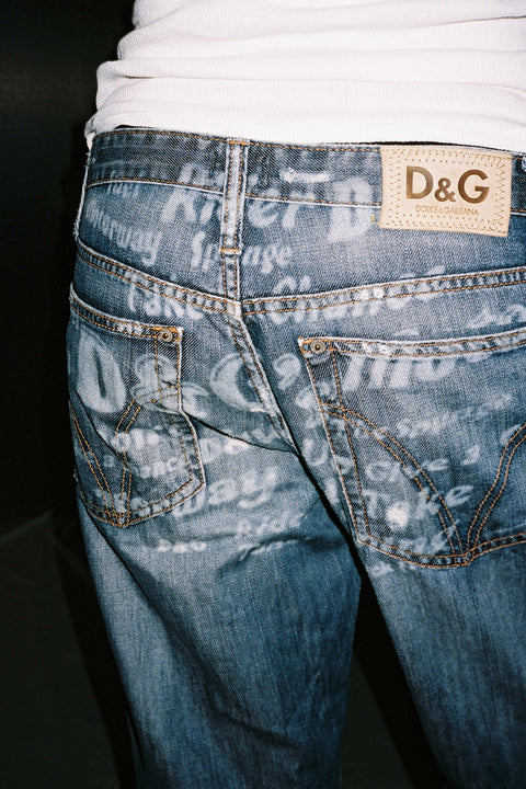 Dolce Gabbana Script Jeans