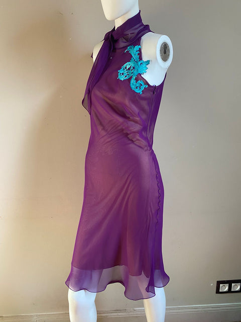 Versace Mesh Purple dress