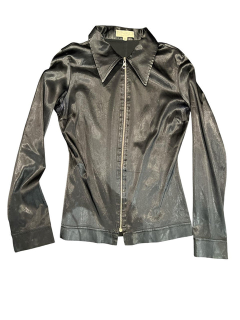 Pinko Black Silk Effect Jacket